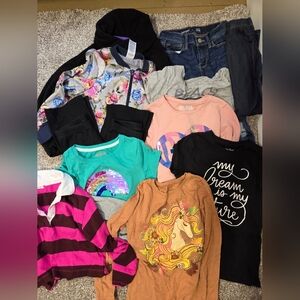 Girls Size Medium 7 - 8 Leggings Shirts Mixed Bundle